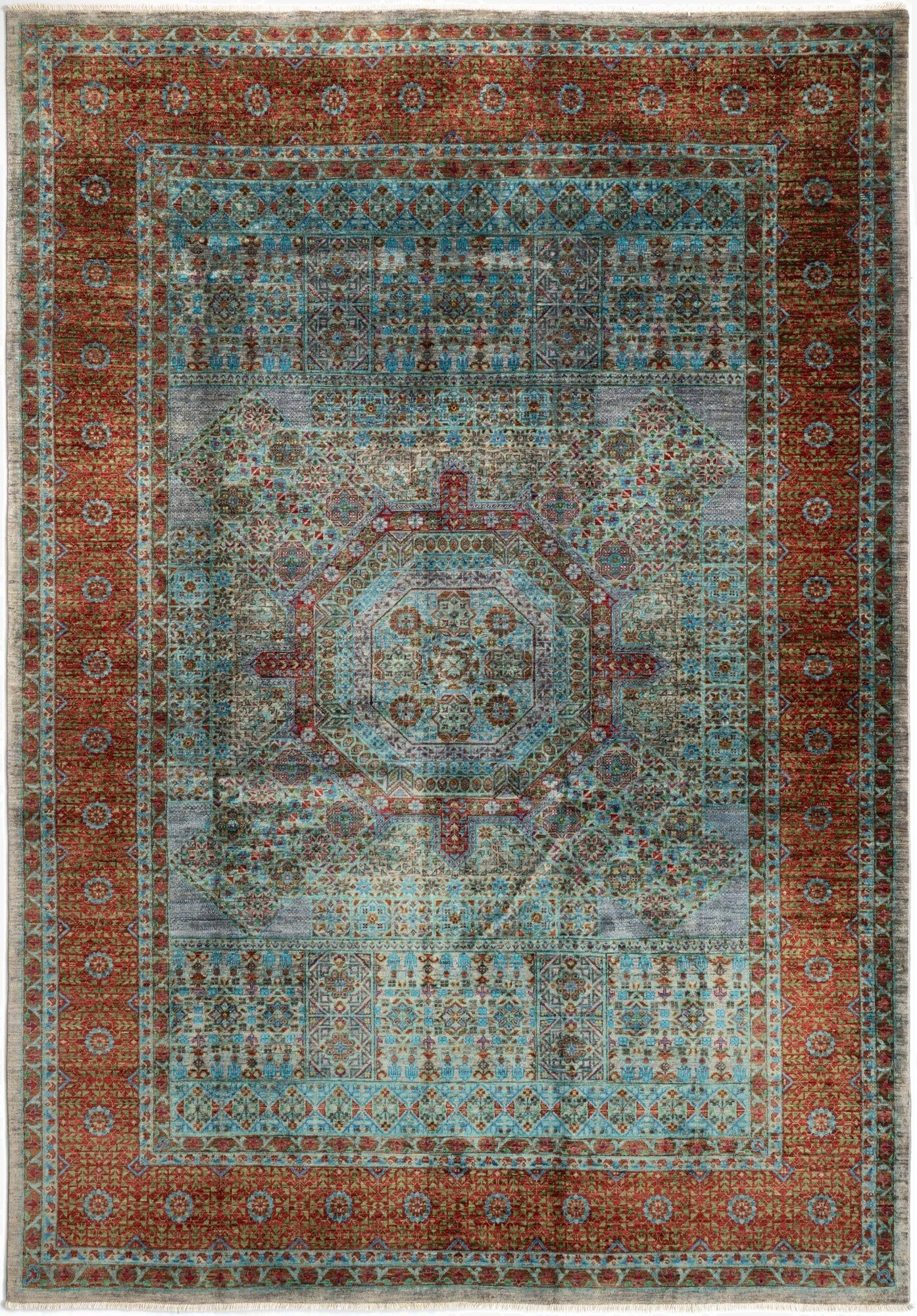 6' 11 x 9' 10 Mamluk Wool Rug
