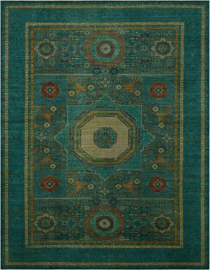 Detail image of 12' x 17' 7 Hand Knotted Mamluk Ziegler Oriental Rug