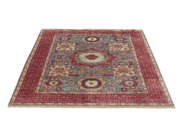 Detail image of 5' 1 x 6' 2 Hand Knotted Mamluk Ziegler Rug