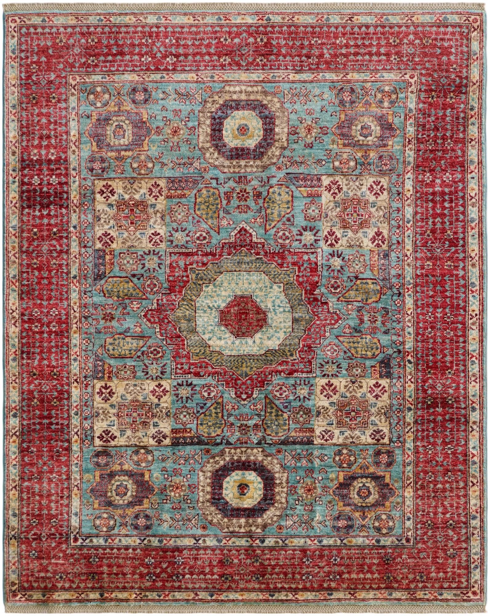 5' 1 x 6' 2 Hand Knotted Mamluk Ziegler Rug