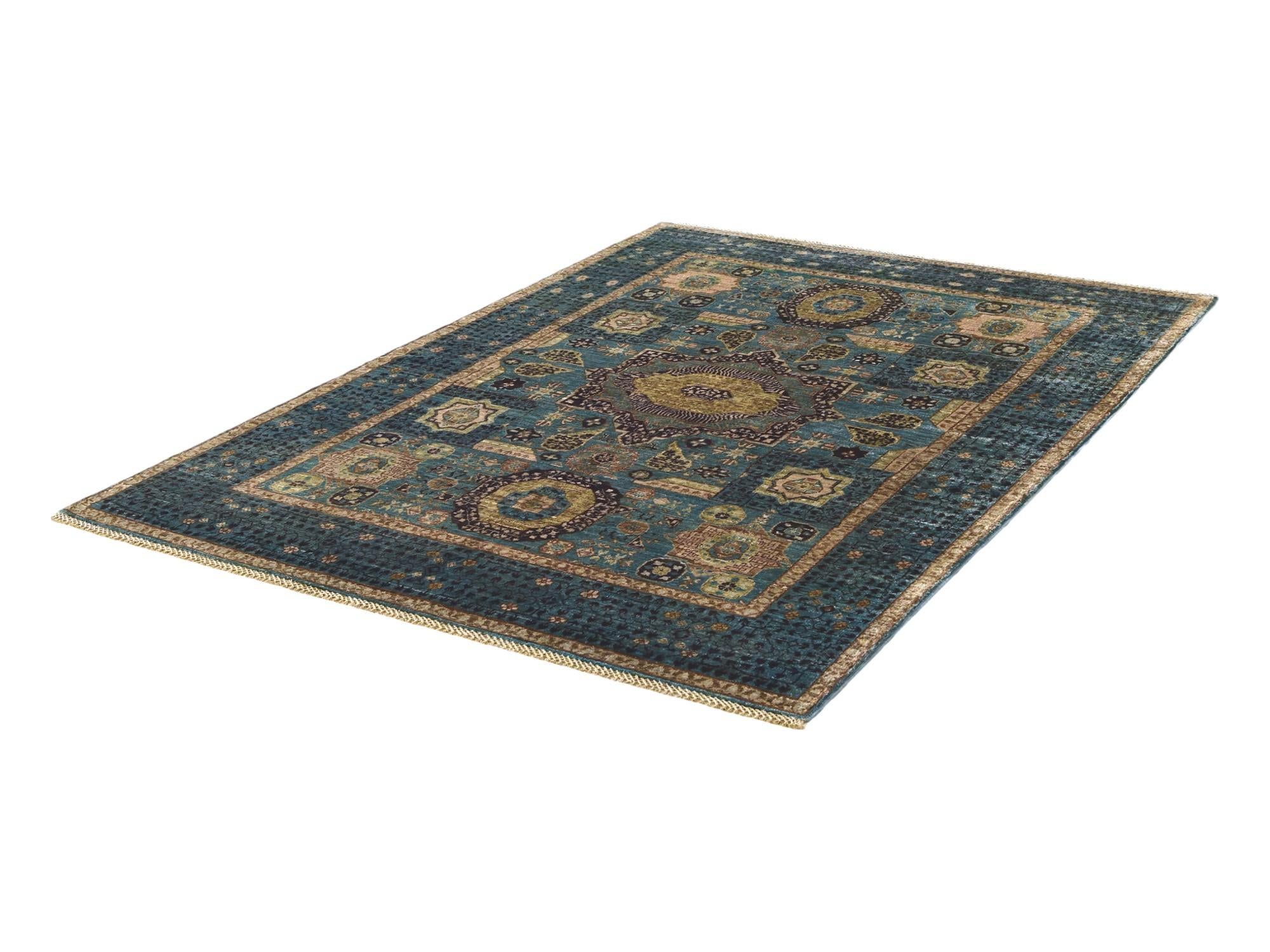 5' 1 x 6' 11 Hand Knotted Mamluk Ziegler Rug