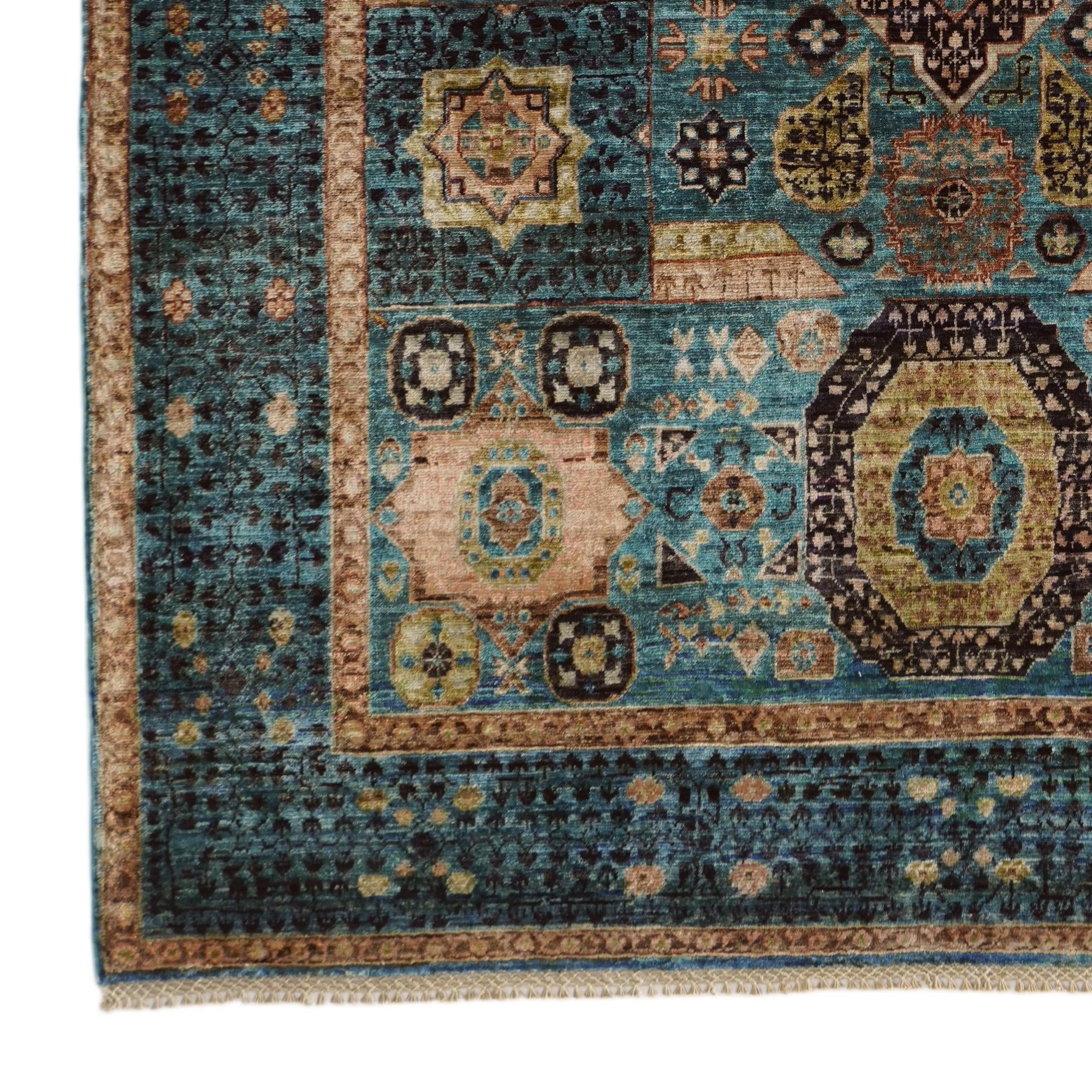 5' 1 x 6' 11 Hand Knotted Mamluk Ziegler Rug