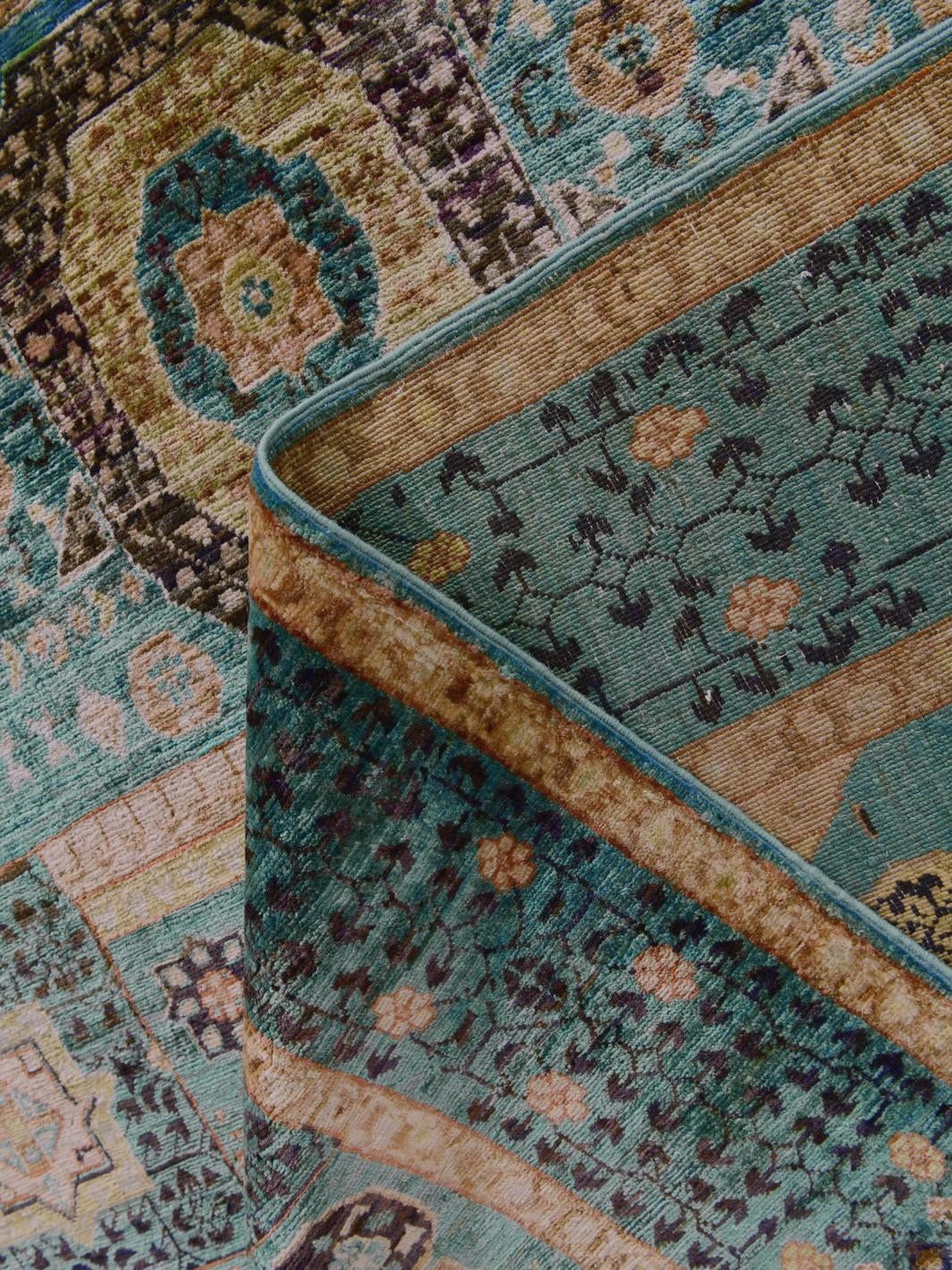 Detail image 11 of 11: 5' 1 x 6' 11 Hand Knotted Mamluk Ziegler Rug