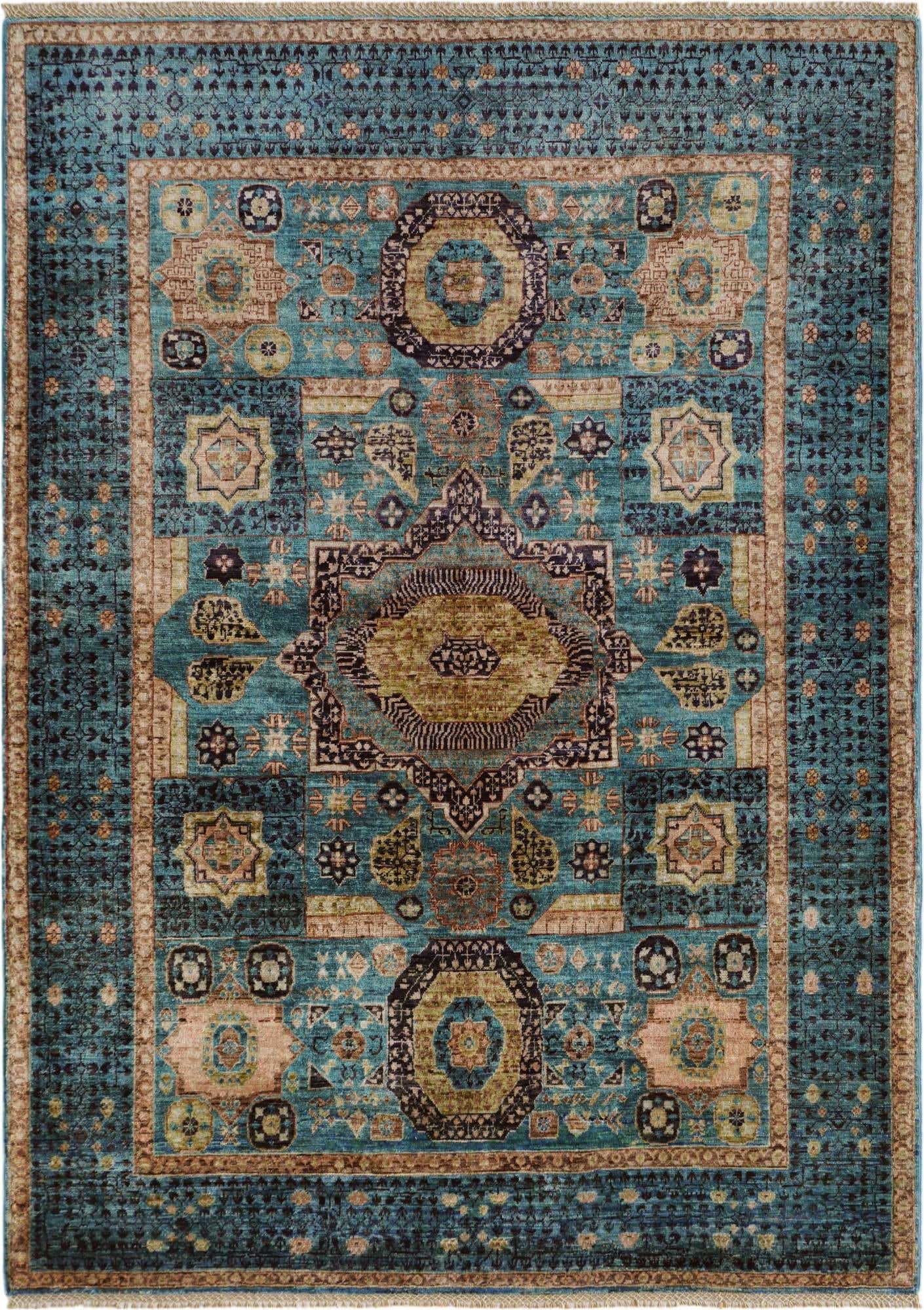 5' 1 x 6' 11 Hand Knotted Mamluk Ziegler Rug