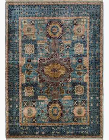 5' 1 x 6' 11 Hand Knotted Mamluk Ziegler Rug