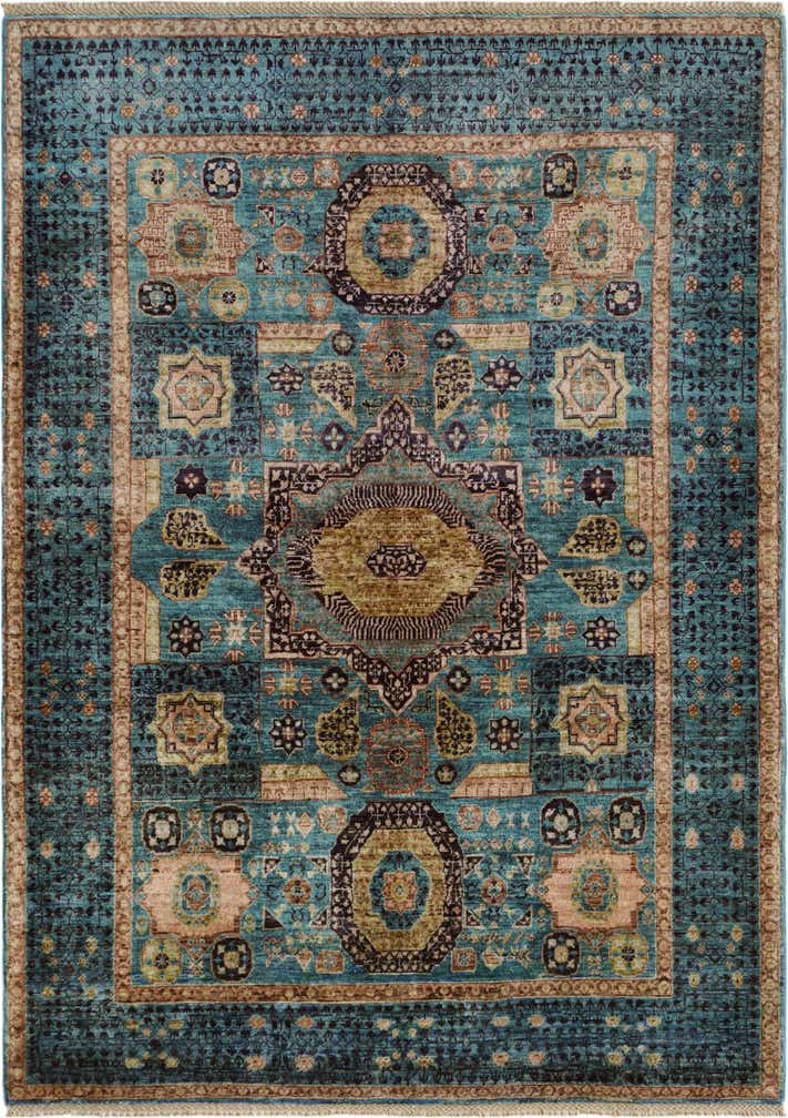 5' 1 x 6' 11 Hand Knotted Mamluk Ziegler Rug