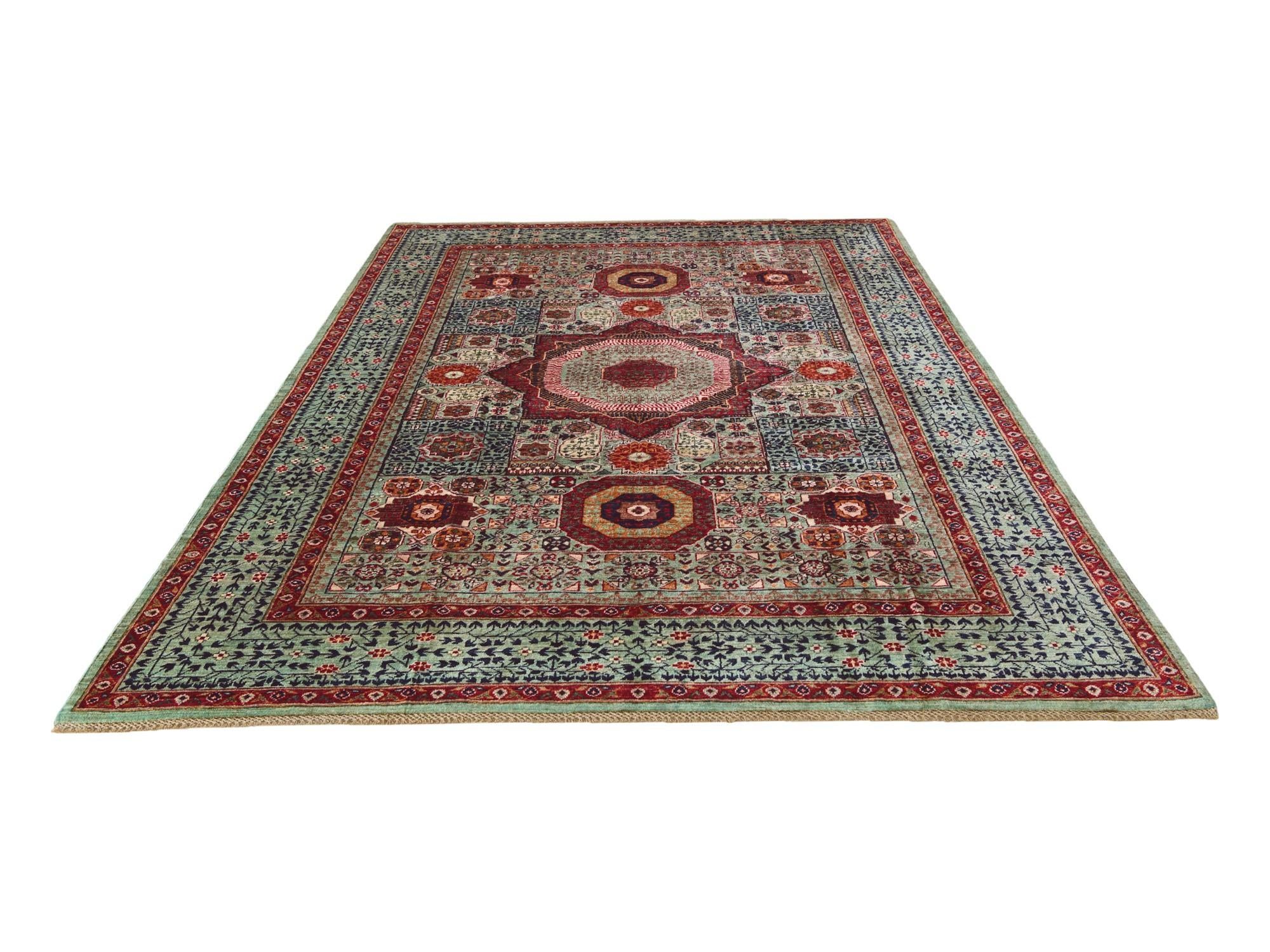 6' 6 x 9' 8 Hand Knotted Mamluk Ziegler Rug