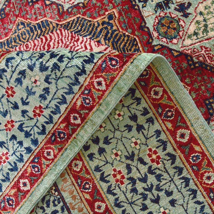 Detail image of 6' 6 x 9' 8 Hand Knotted Mamluk Ziegler Rug