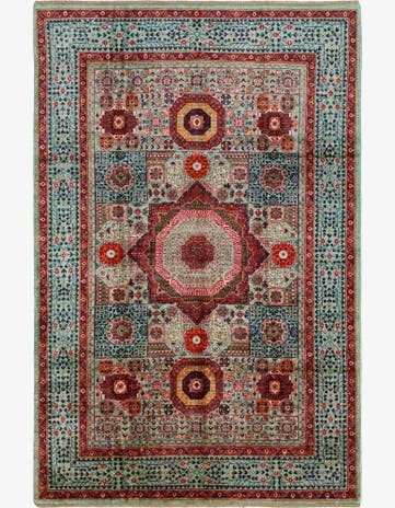 6' 6 x 9' 8 Hand Knotted Mamluk Ziegler Rug