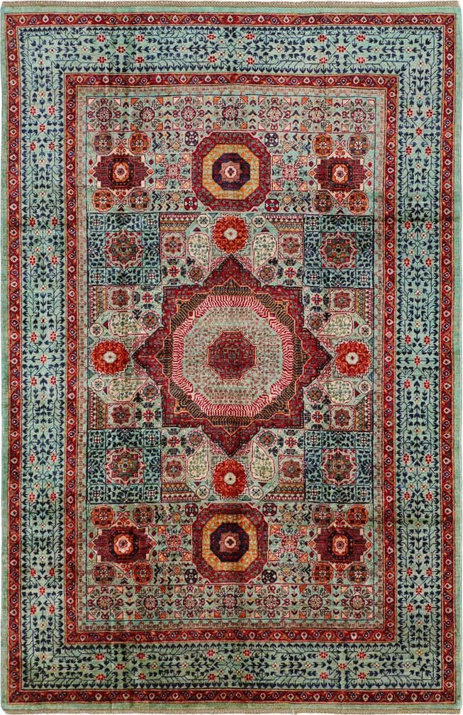 6' 6 x 9' 8 Hand Knotted Mamluk Ziegler Rug