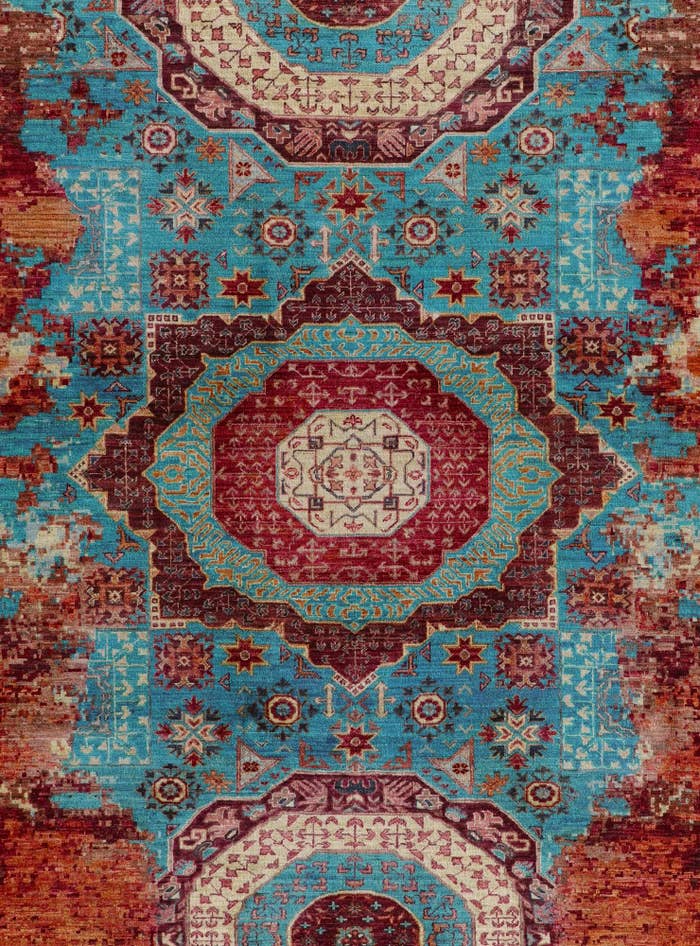 Detail image of 8' 11 x 11' 11 Hand Knotted Mamluk Ziegler Rug