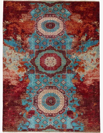 8' 11 x 11' 11 Hand Knotted Mamluk Ziegler Rug