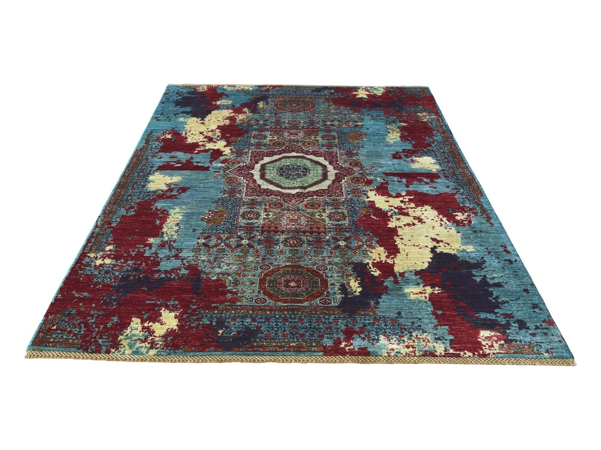 5' 9 x 8' 2 Hand Knotted Mamluk Ziegler Rug