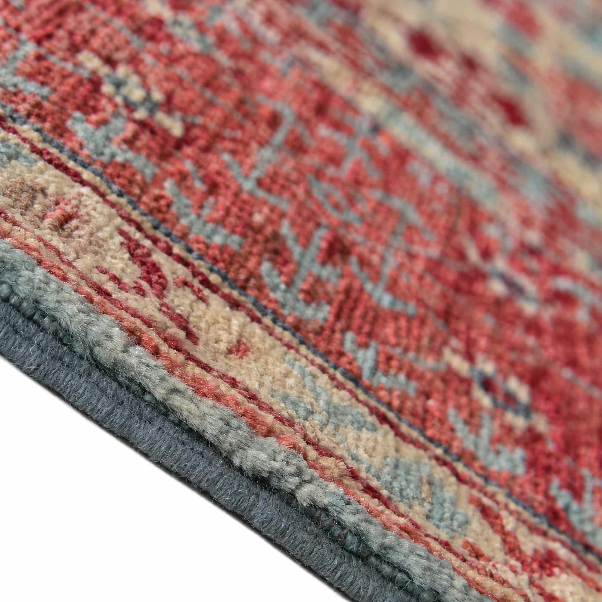 155cm x 195cm Hand Knotted Mamluk Ziegler Rug