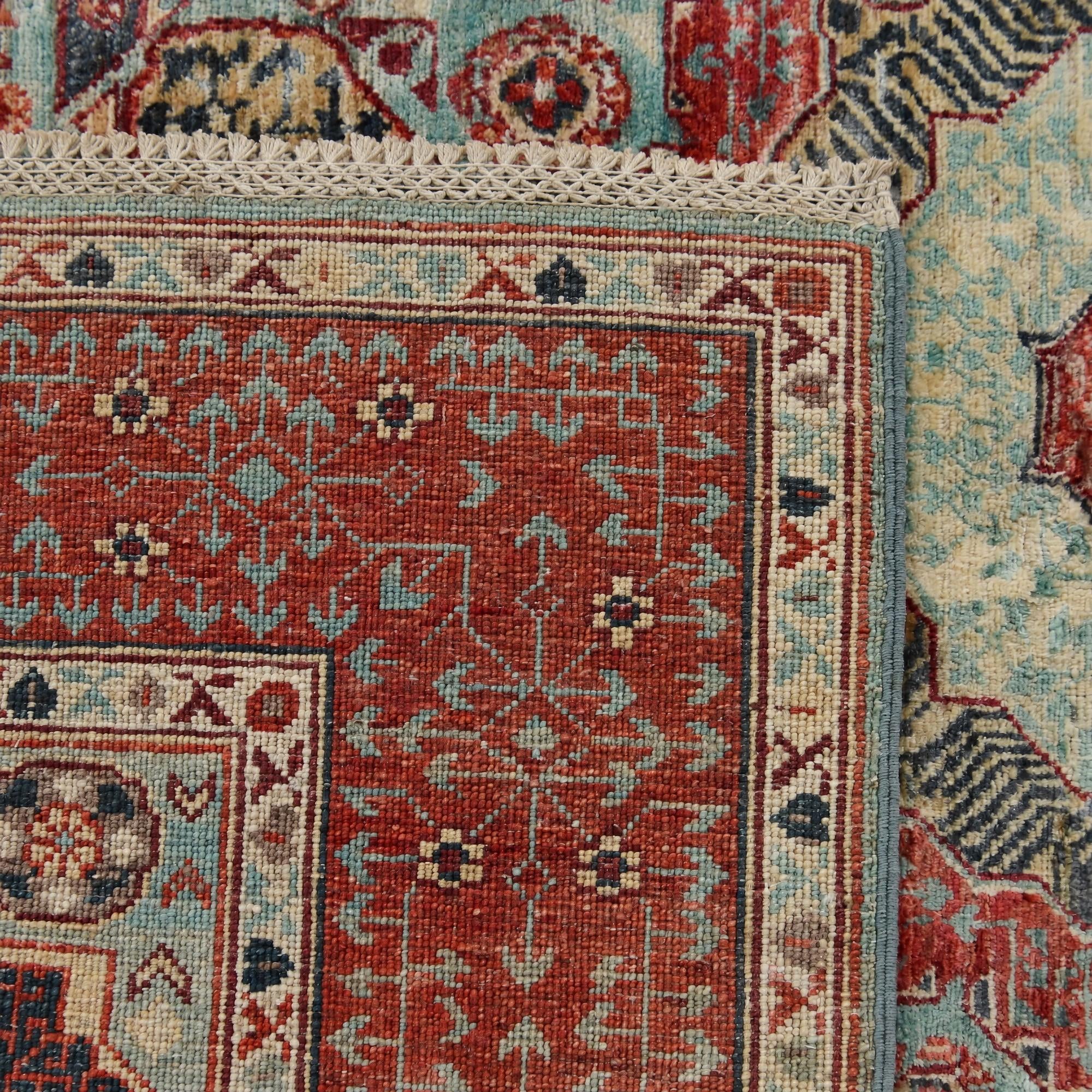 155cm x 195cm Hand Knotted Mamluk Ziegler Rug