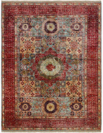 5' x 6' 5 Hand Knotted Mamluk Ziegler Rug