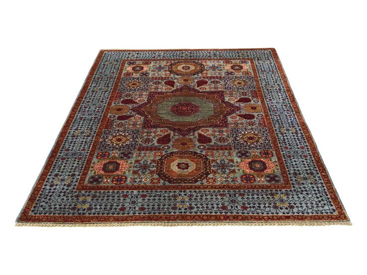 Detail image of 5' x 6' 8 Hand Knotted Mamluk Ziegler Rug