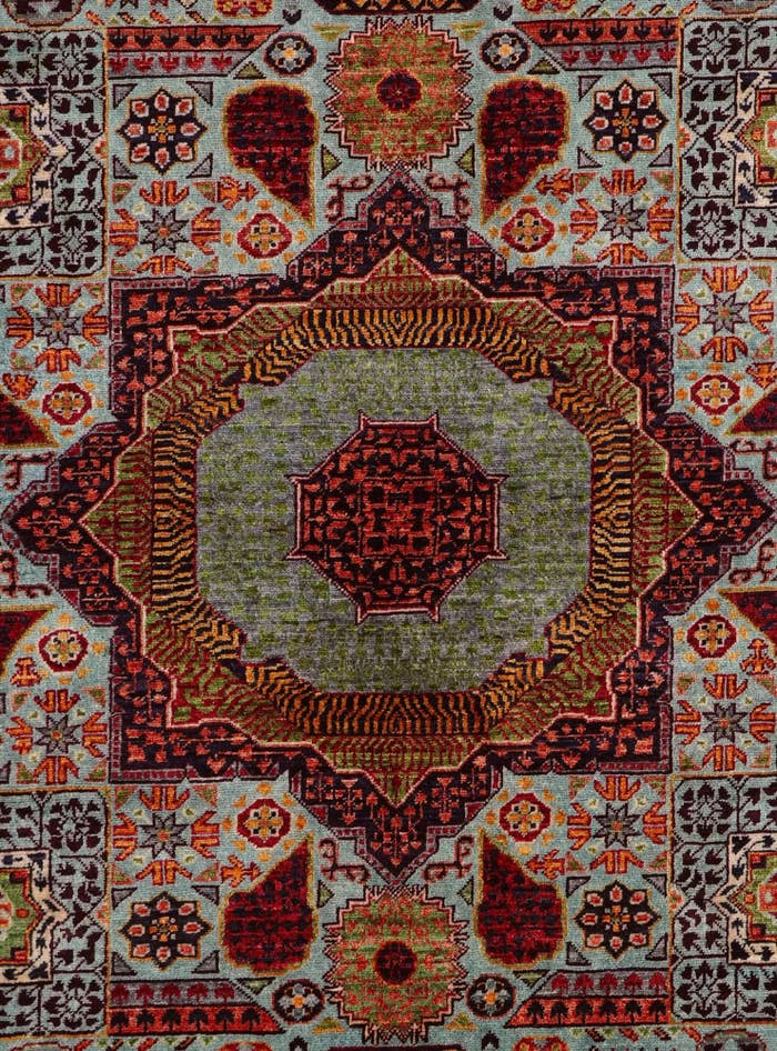 Detail image of 5' x 6' 8 Hand Knotted Mamluk Ziegler Rug