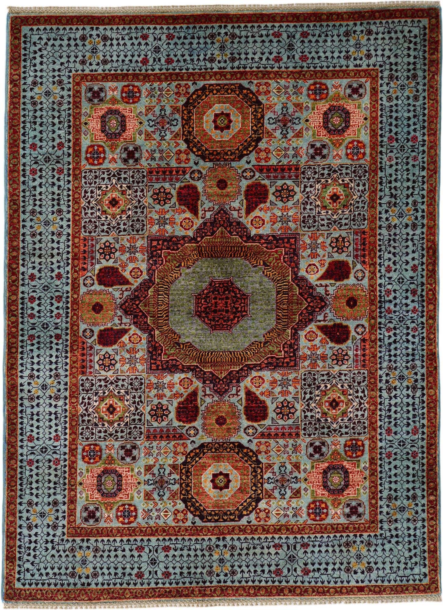 5' x 6' 8 Hand Knotted Mamluk Ziegler Rug