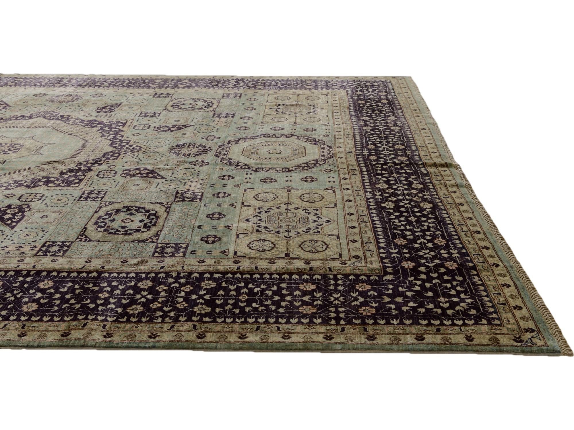 9' x 11' 1 Hand Knotted Mamluk Ziegler Rug