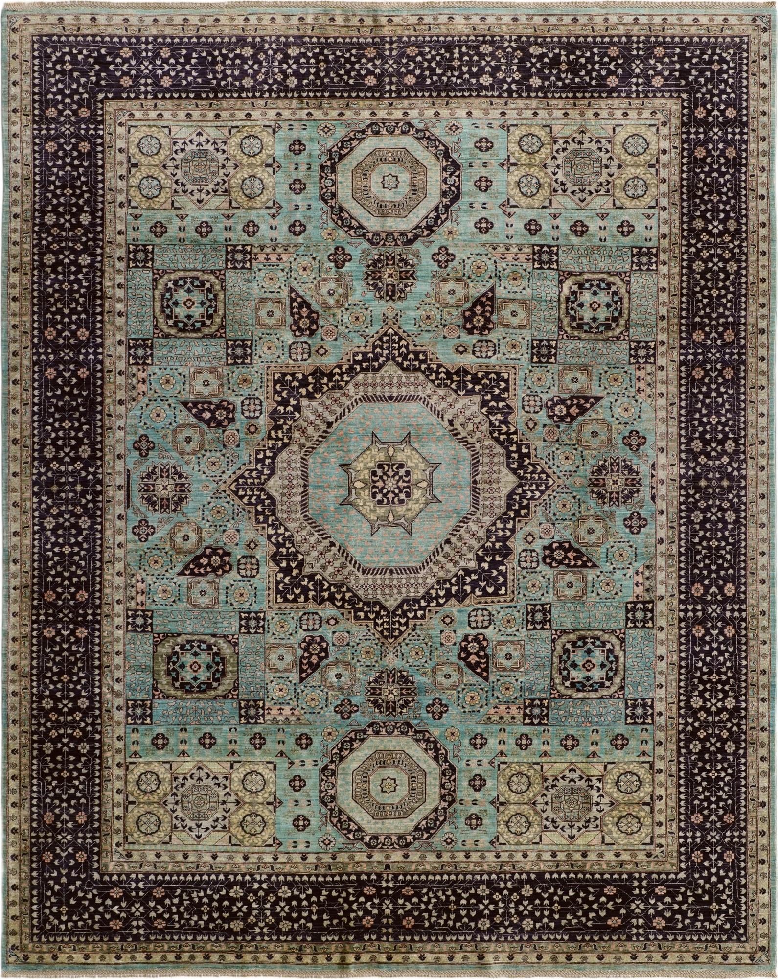 9' x 11' 1 Hand Knotted Mamluk Ziegler Rug