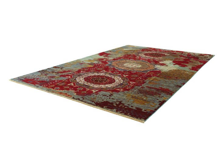 Detail image of 6' 7 x 10' Hand Knotted Mamluk Ziegler Rug