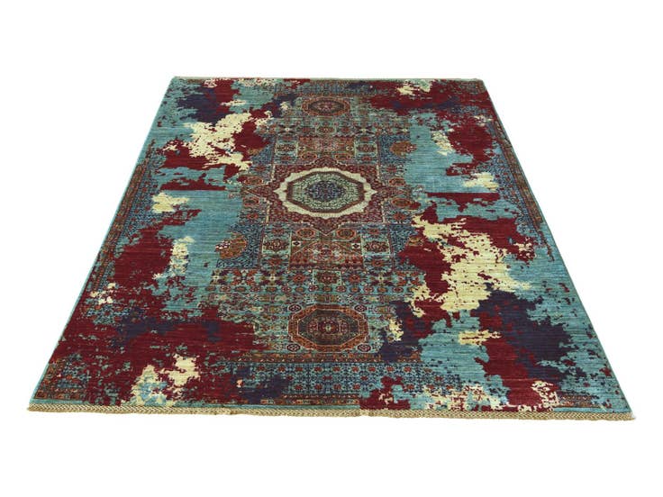 Detail image of 5' 10 x 8' 2 Hand Knotted Mamluk Ziegler Rug