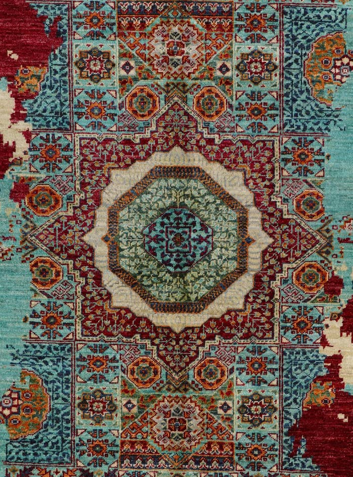 Detail image of 5' 10 x 8' 2 Hand Knotted Mamluk Ziegler Rug
