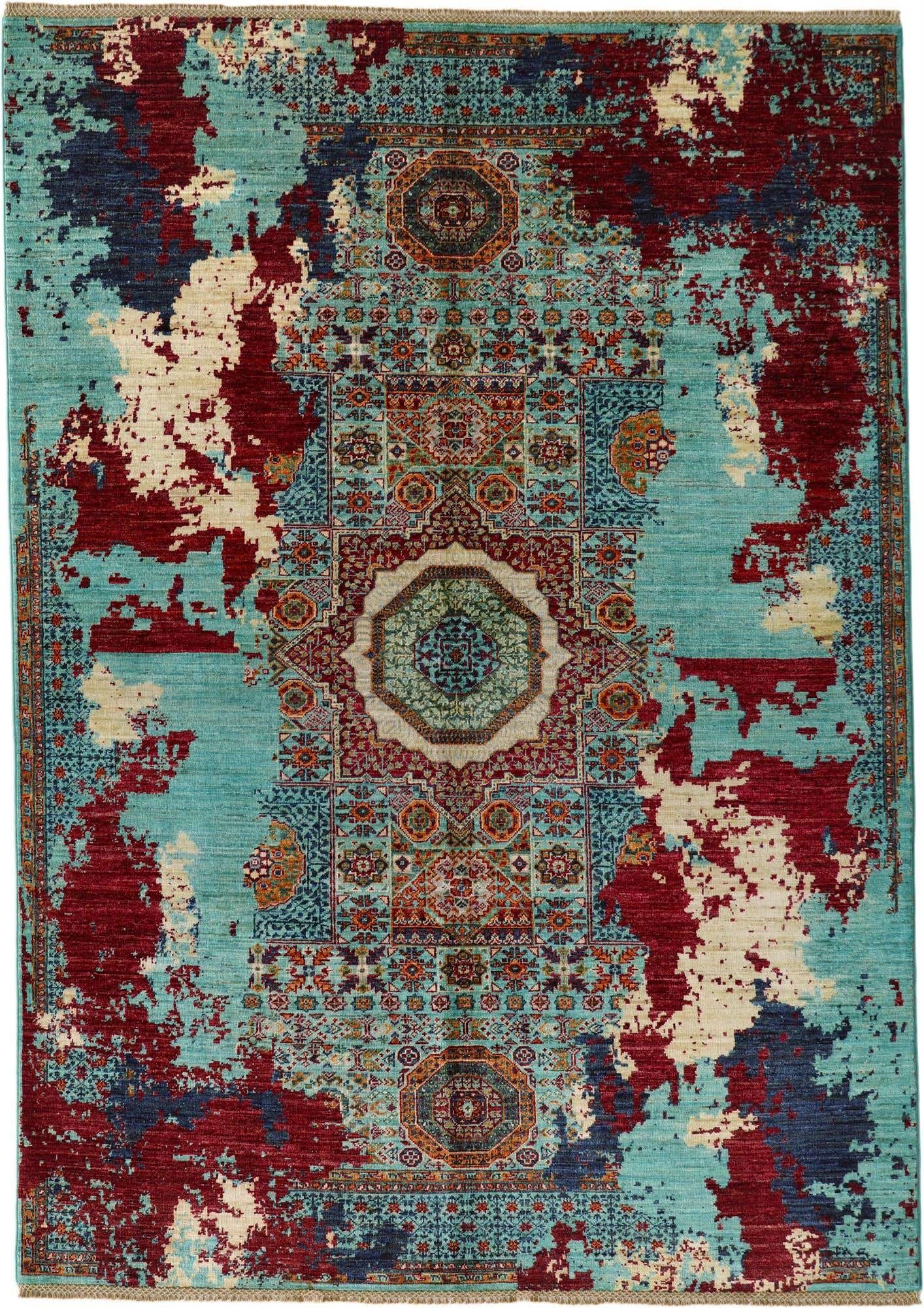 5' 10 x 8' 2 Hand Knotted Mamluk Ziegler Rug