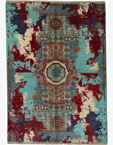 5' 10 x 8' 2 Hand Knotted Mamluk Ziegler Rug