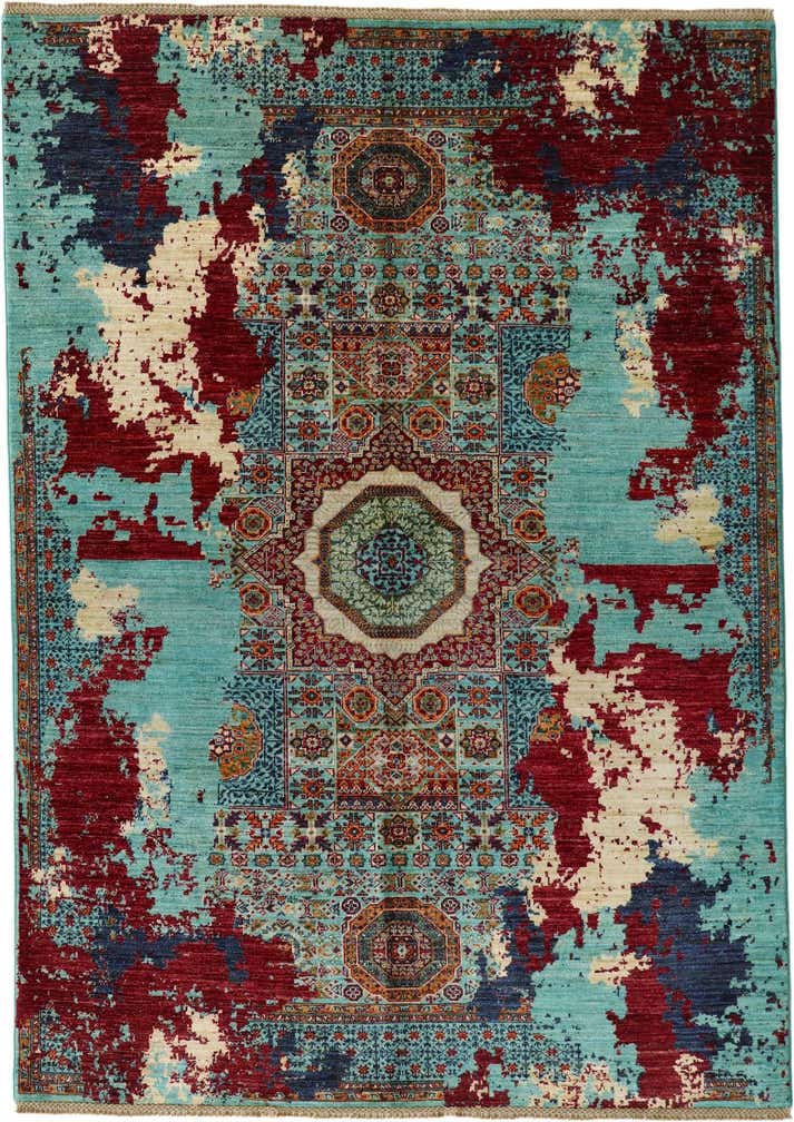 5' 10 x 8' 2 Hand Knotted Mamluk Ziegler Rug
