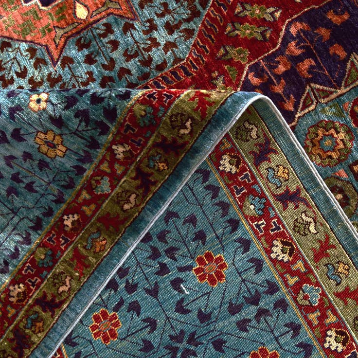 Detail image of 9' 7 x 13' 7 Hand Knotted Mamluk Ziegler Rug