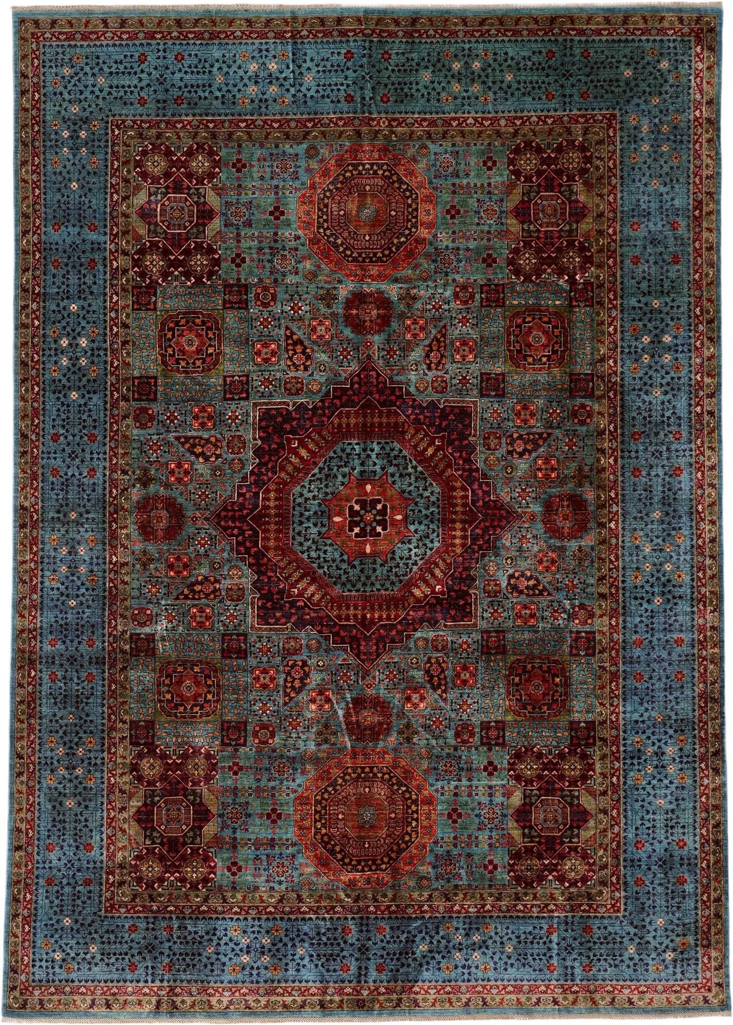 9' 7 x 13' 7 Hand Knotted Mamluk Ziegler Rug