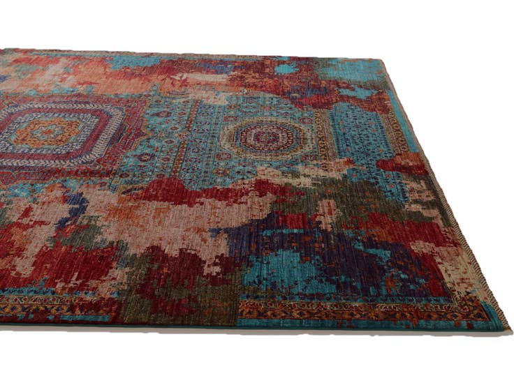Detail image of 8' 2 x 10' Hand Knotted Mamluk Ziegler Rug