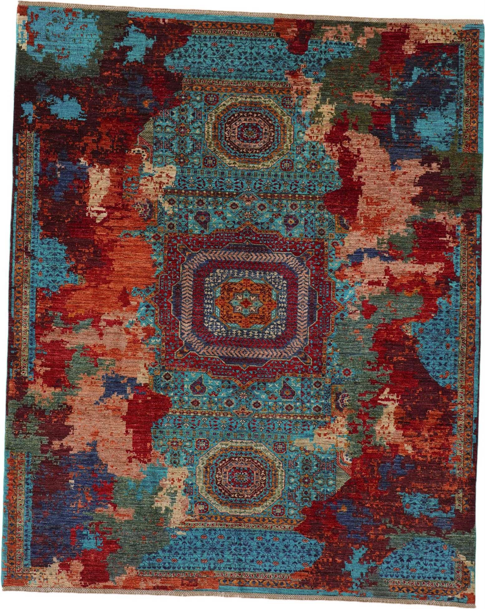 8' 2 x 10' Hand Knotted Mamluk Ziegler Rug