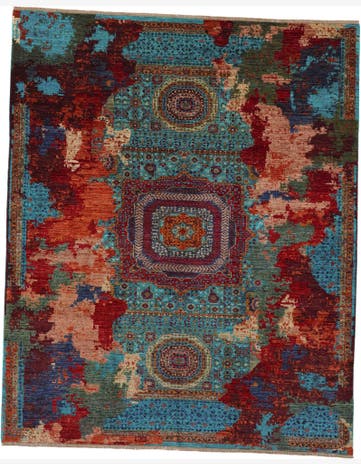 8' 2 x 10' Hand Knotted Mamluk Ziegler Rug