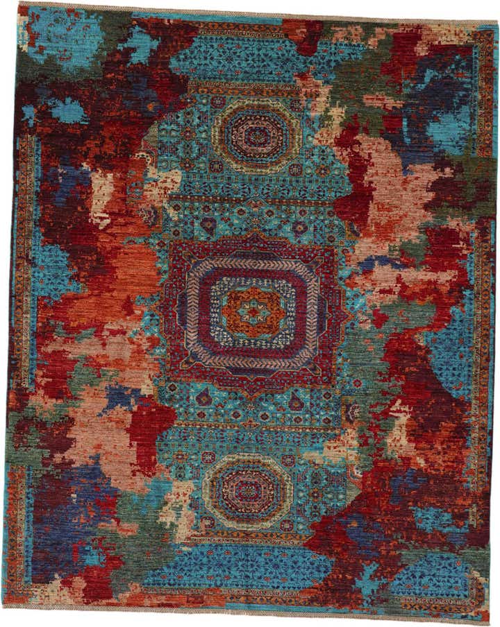 8' 2 x 10' Hand Knotted Mamluk Ziegler Rug