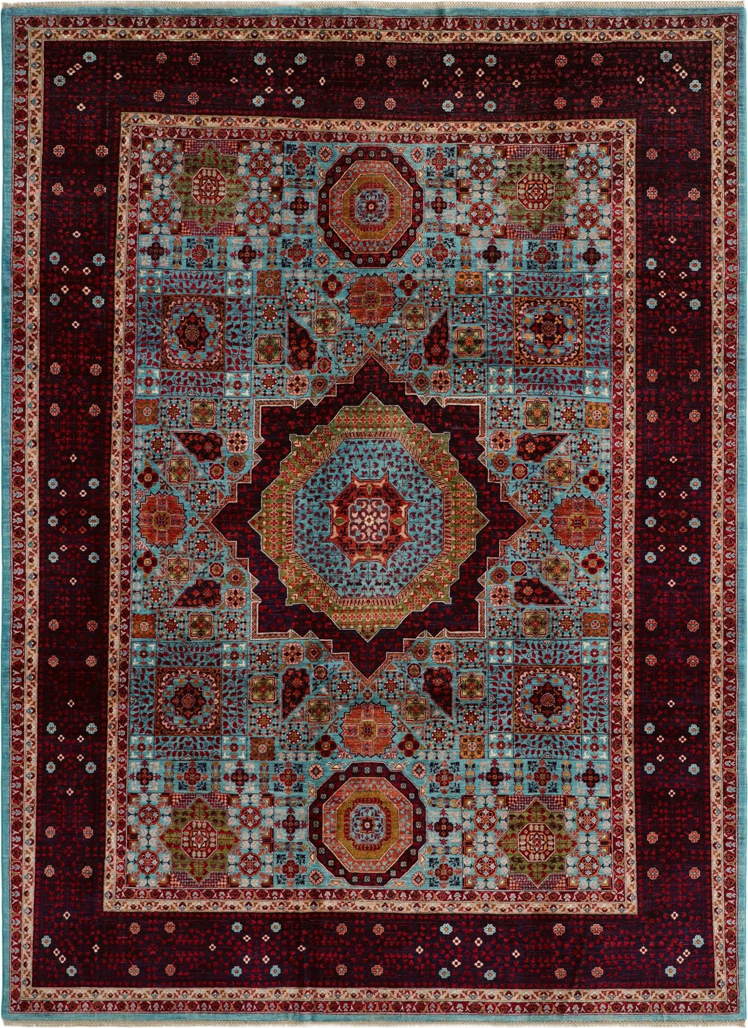 9' x 12' 1 Hand Knotted Mamluk Ziegler Rug