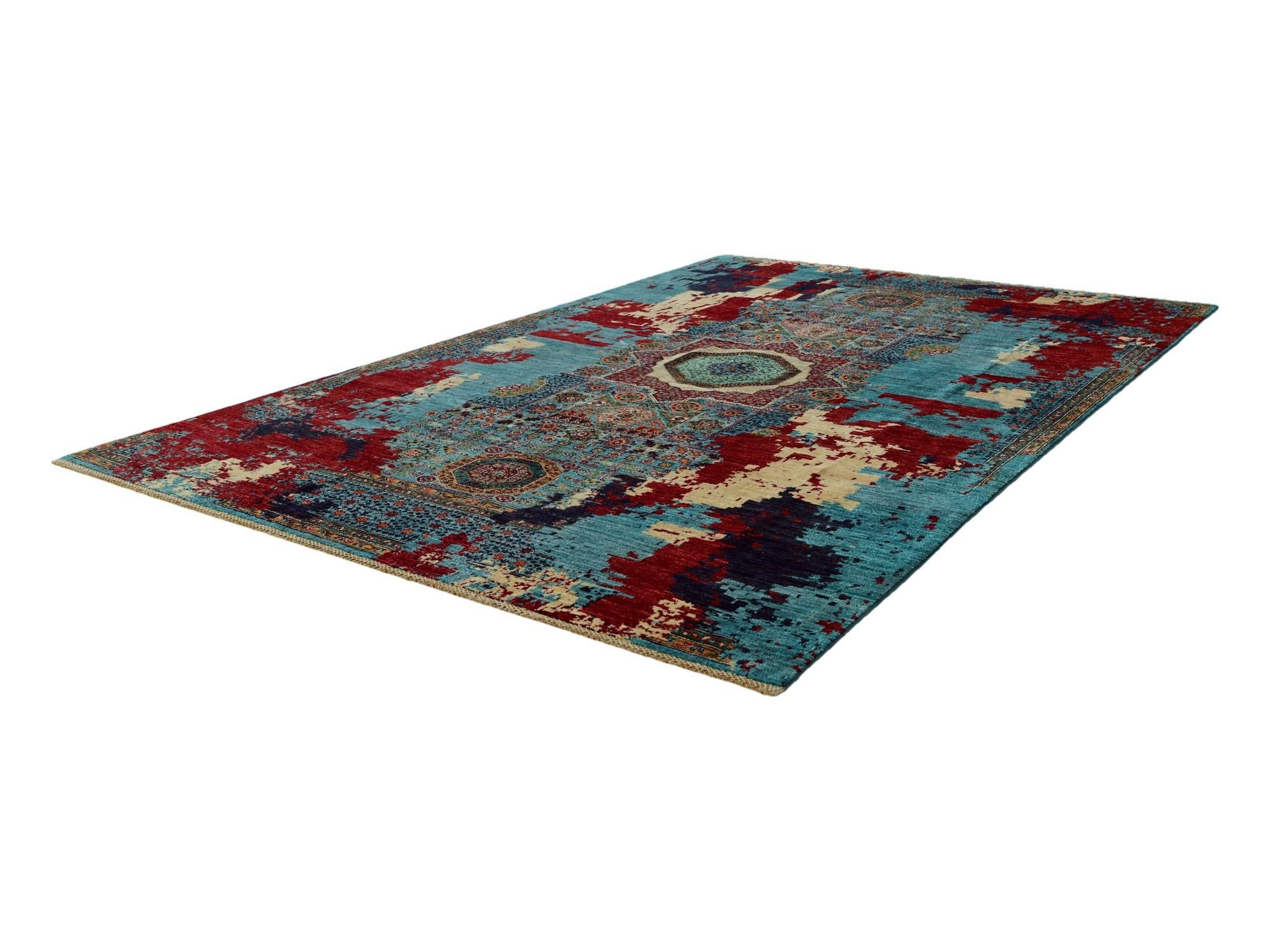 6' 10 x 10' 2 Hand Knotted Mamluk Ziegler Rug