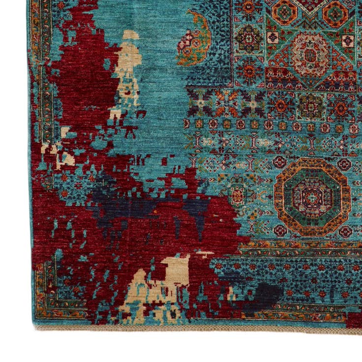 Detail image of 6' 10 x 10' 2 Hand Knotted Mamluk Ziegler Rug