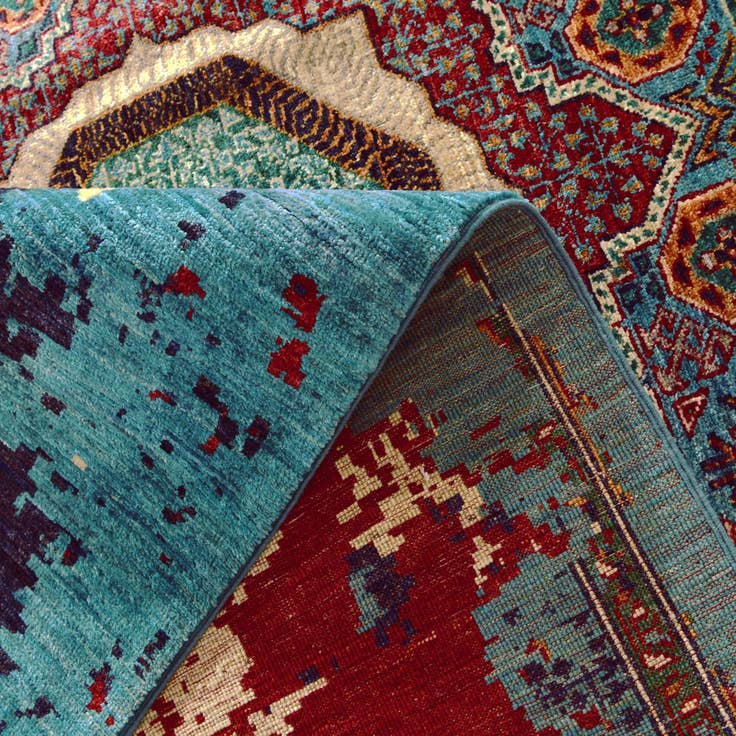 Detail image of 6' 10 x 10' 2 Hand Knotted Mamluk Ziegler Rug