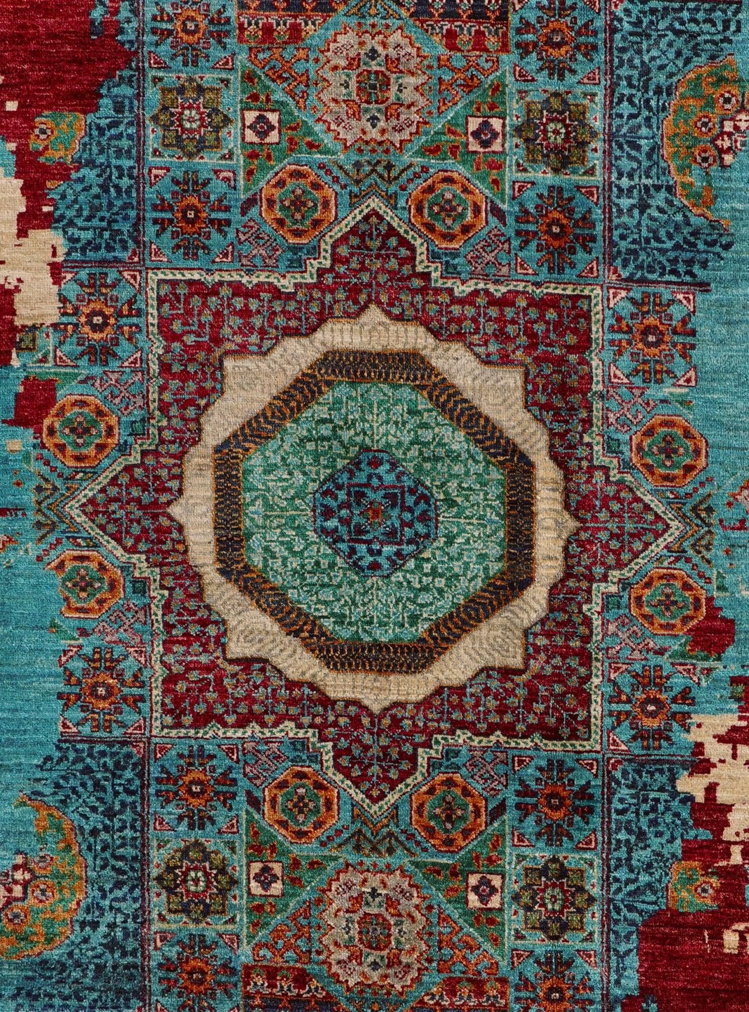 6' 10 x 10' 2 Hand Knotted Mamluk Ziegler Rug