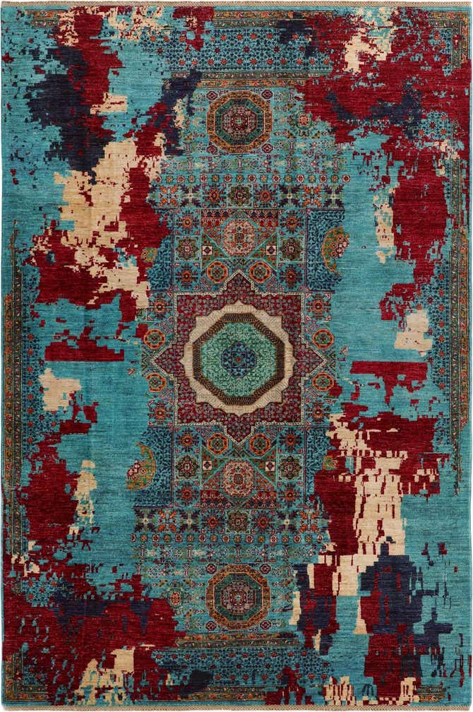 6' 10 x 10' 2 Hand Knotted Mamluk Ziegler Rug