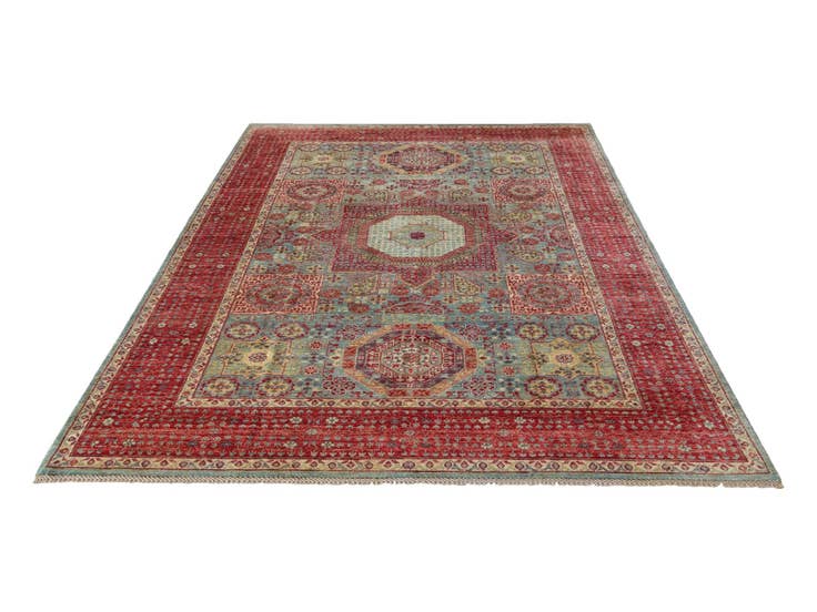 Detail image of 6' 8 x 9' 7 Hand Knotted Mamluk Ziegler Rug