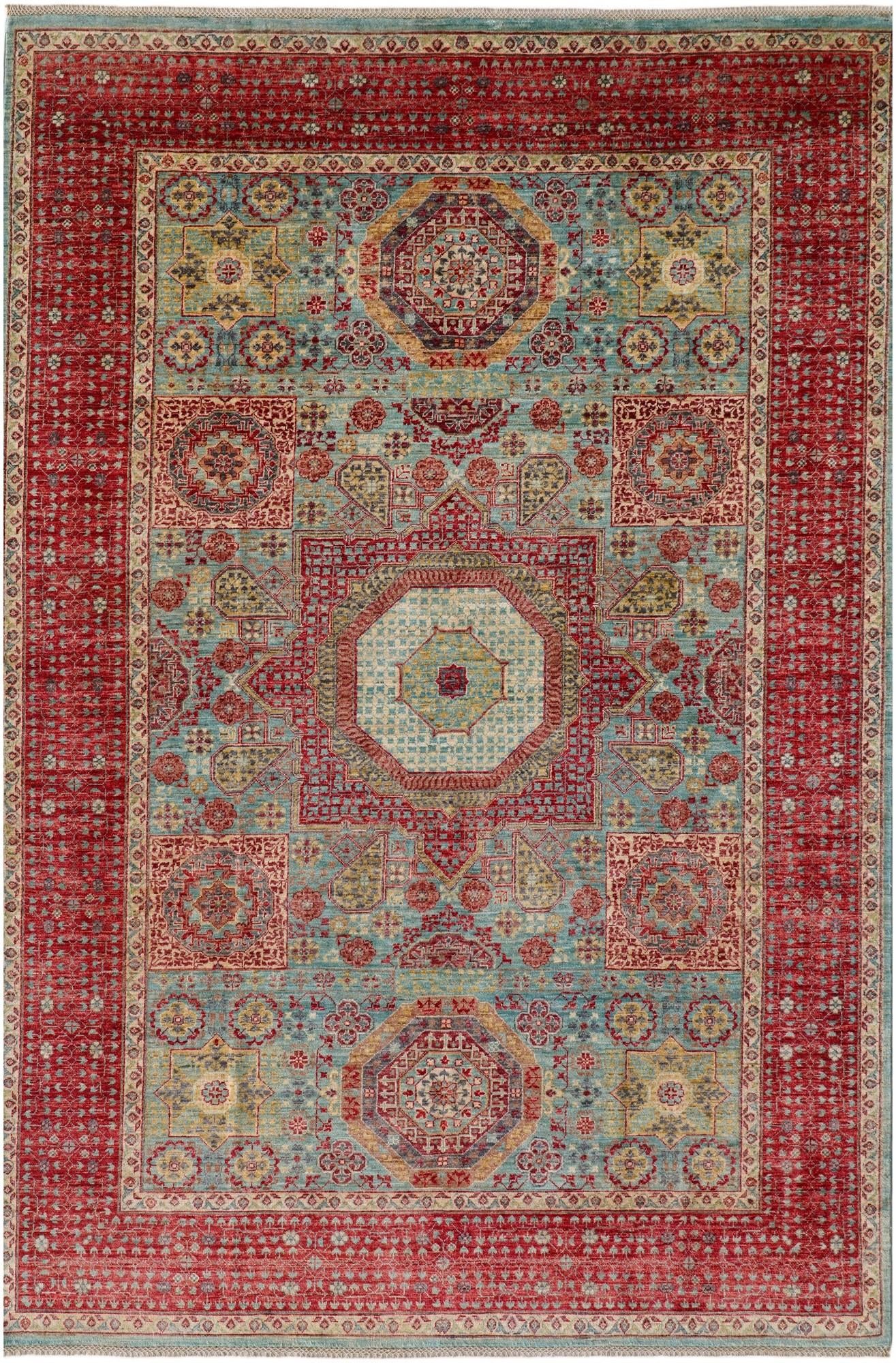 6' 8 x 9' 7 Hand Knotted Mamluk Ziegler Rug