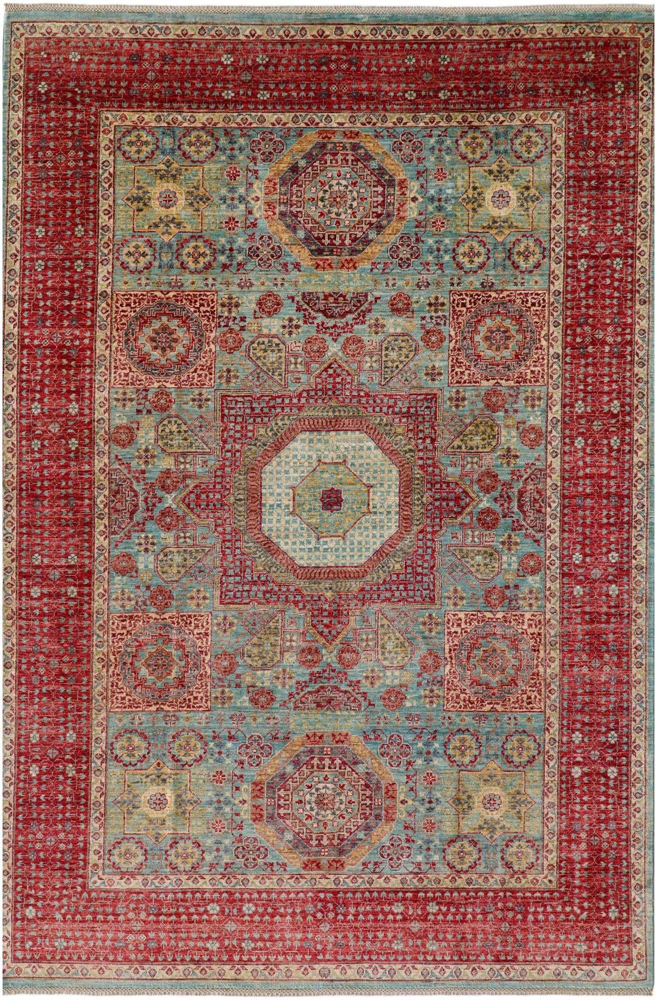 6' 8 x 9' 7 Hand Knotted Mamluk Ziegler Rug