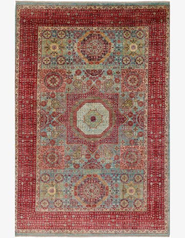 6' 8 x 9' 7 Hand Knotted Mamluk Ziegler Rug