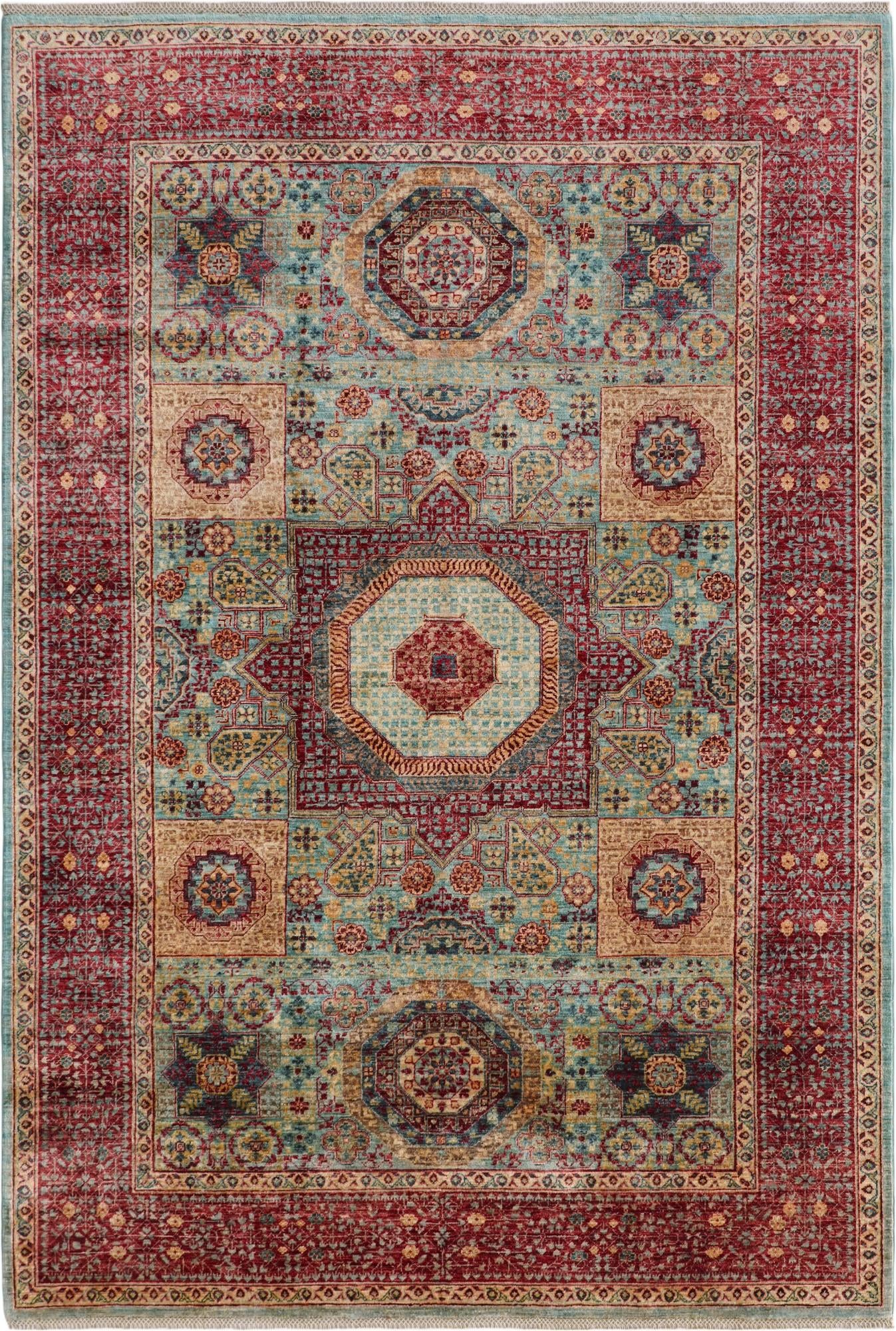 6' 9 x 9' 7 Hand Knotted Mamluk Ziegler Rug
