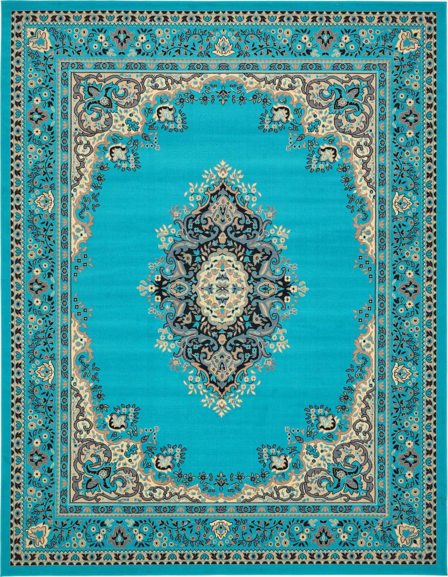 9' x 12' Mashad Design Rug