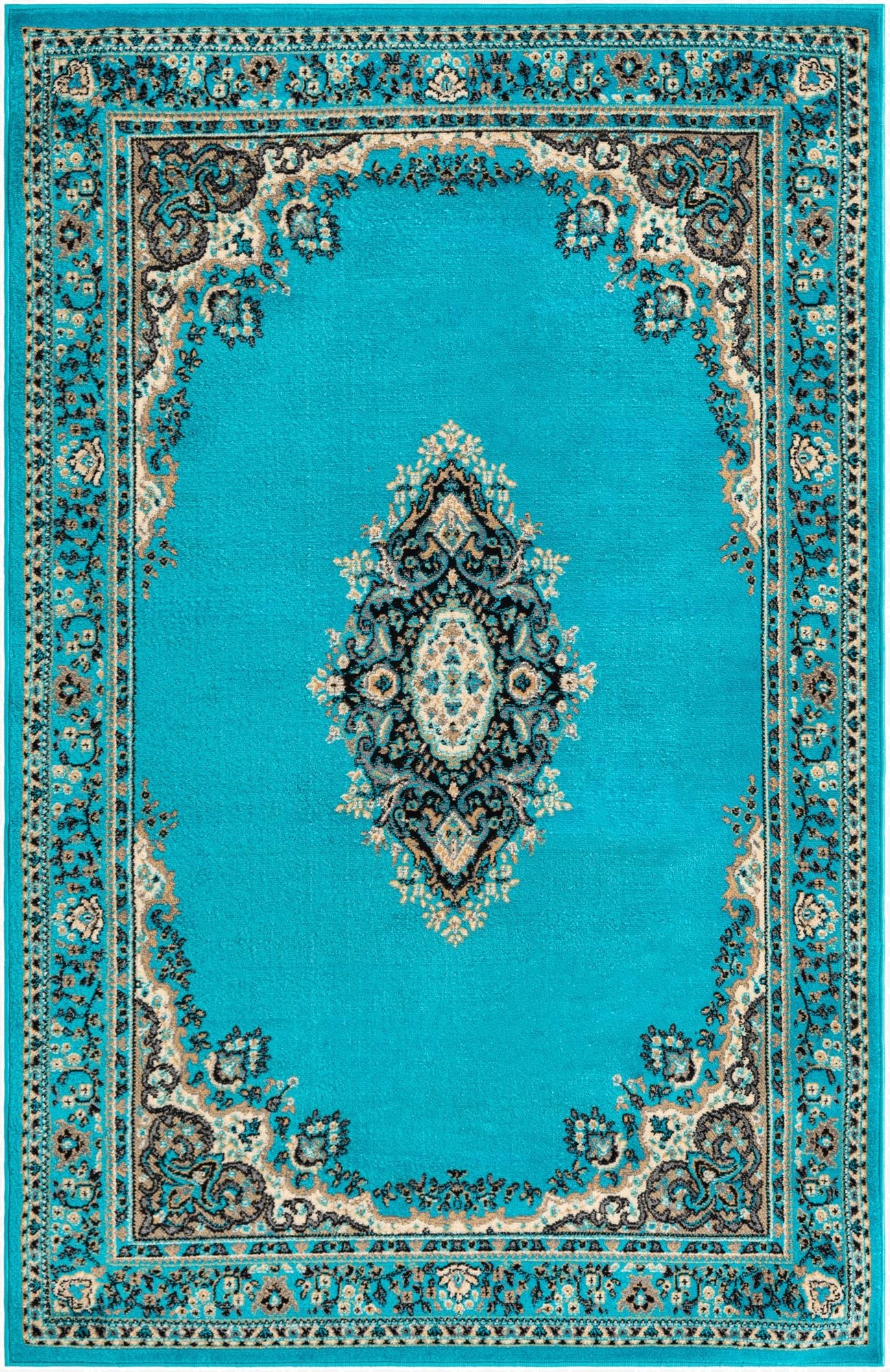 5' 3 x 8' Mashad Design Rug